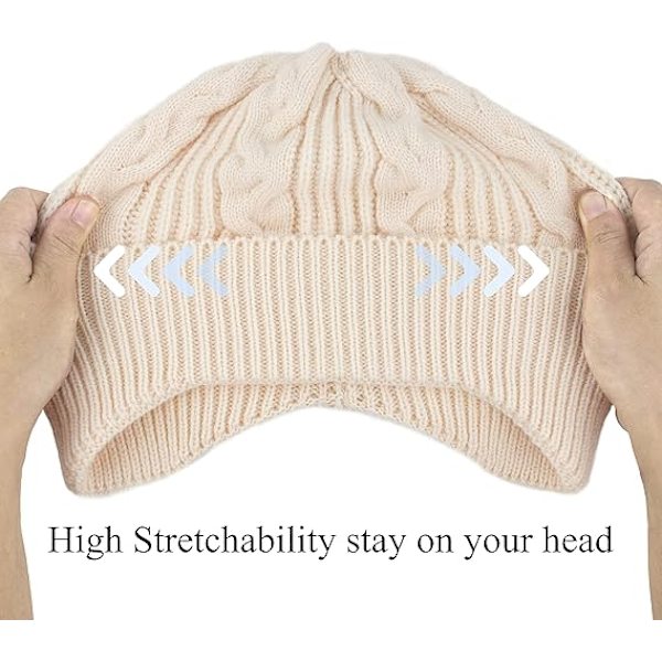 Dame Vinterhue Blød Stræk Slouchy Skully Strikhue
