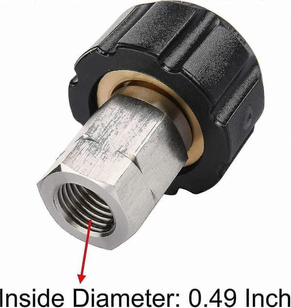 M22 till 1/4 tum NPT honadapter för högtryckstvättar, 5000 PSI anslutning