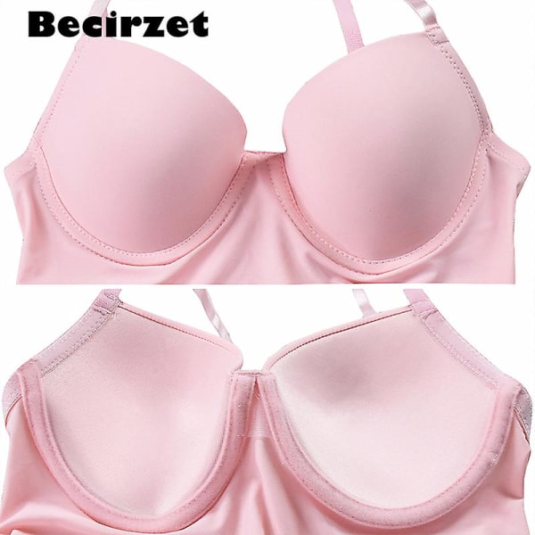 S-XXL Størrelse Full Lengde Kontroll Slip Kvinner Shapewear Undertøy Kjole Med Underwire Cup Kropp Former Svart Beige Hvit M