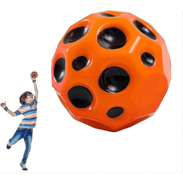 Space Balls Extreme Høyhoppende Ball & Pop Lyd Meteor Space Ball, Kule Tiktok Pop Hoppende Rom Orange 1pcs