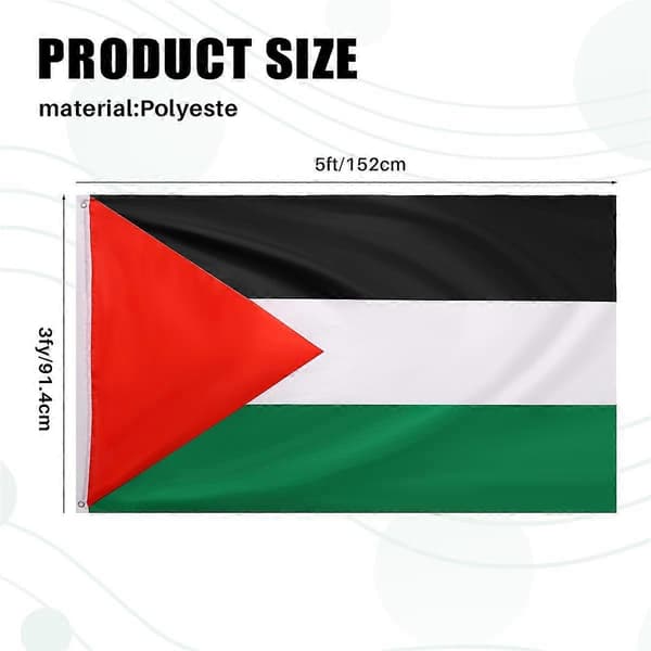 Palestiinan kansallislippu 150cm x 90cm As shown
