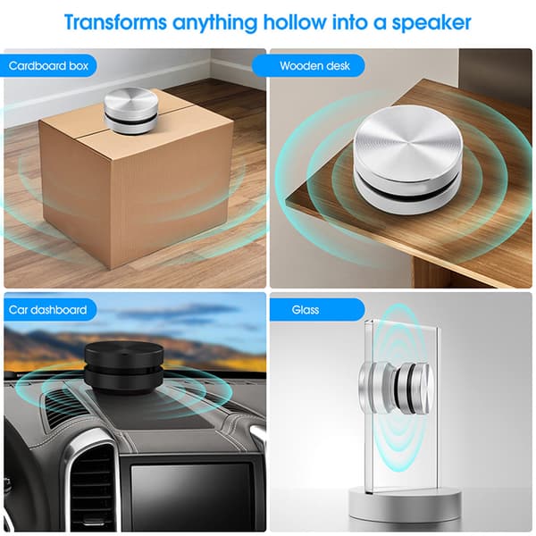 2-pack Mini Portable Wireless BT Bone Conduction Speakers with Loud Sound & Microphone