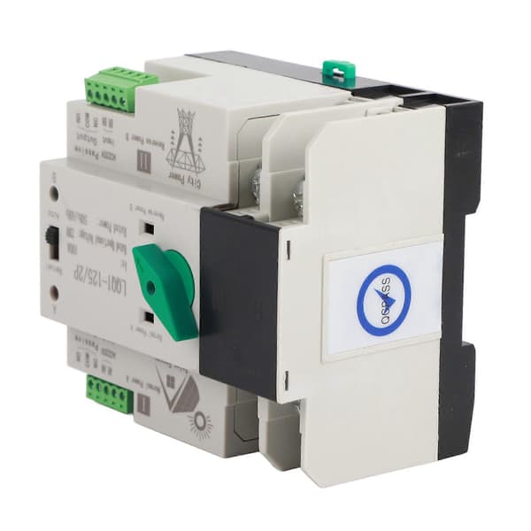 Dual Power Automatic Transfer Switch 2P Millisecond Circuit Fast Controller AC230V 100A Household PV