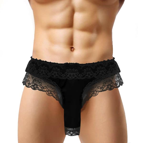 Herre Åben Front G-streng Black M