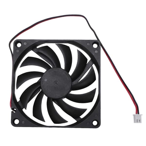 80 mm 2-bens stik køleventilator lavt tryk til pc-computerhus CPU-køleradiator Black