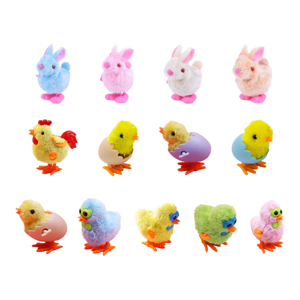 Easter Bounce Chick Broken Shell Chicken Flerfarget plast + plysj interaktive leker shape 2