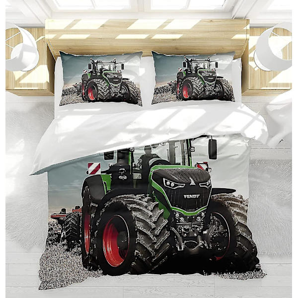 Traktor Täcke Set 2/3 Delar Pojkar Traktor Sängkläder Set Med Kuddfodral 50x75 Cm För Barn Barn Tonåringar 135x200cm