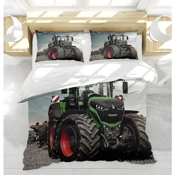 Traktor Täcke Set 2/3 Delar Pojkar Traktor Sängkläder Set Med Kuddfodral 50x75 Cm För Barn Barn Tonåringar 140x210cm