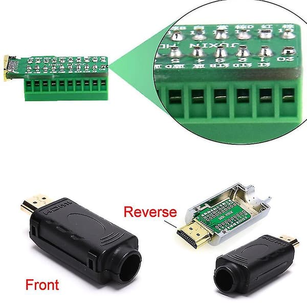 HDMI 2.0 Adapter Stik Breakout Til 20P Terminalkort Med Hus One Size