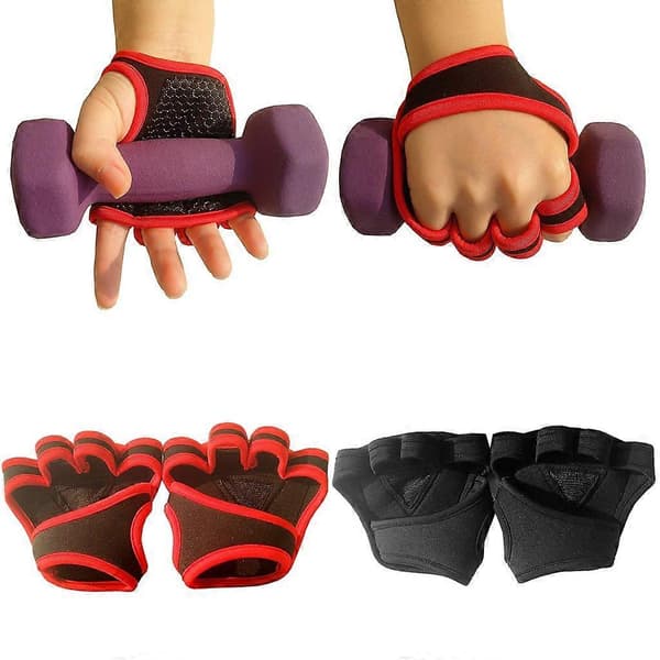 Andningsbara vikträningshandskar perfekta för gymträning, för crosstraining Black