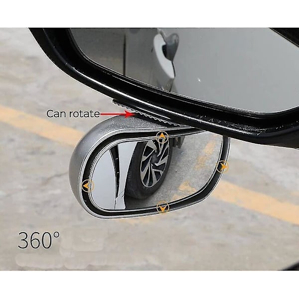 Blind Spot Sidespeil, Bilspeil Blind Spot Speil 360 Grader Justerbart Blind Spot Speil Sidespeil 1pcs