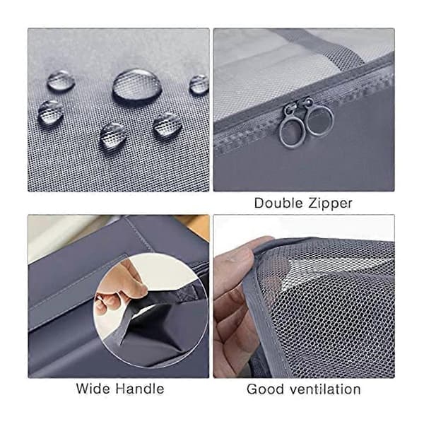 Packpåsar för resväska, 9 delar Lättviktsväska Organizer Väskset Bagage Packorganisatörer grey