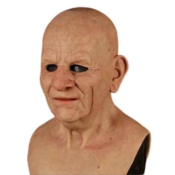 Latex Old Man Halloween rekvisitter Cosplay Party Realistiske full ansiktsmasker Old Man A