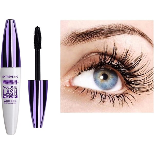 4d Silk Fiber Waterproof Mascara Long Thick Lash Mascara Färgglad Mascara Förtjockning Förlängning För Makeup Black