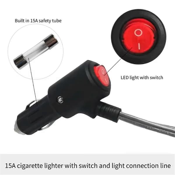 Til Starlink Mini DC-strømkabel med tænd/sluk-kontakt, 5 meter