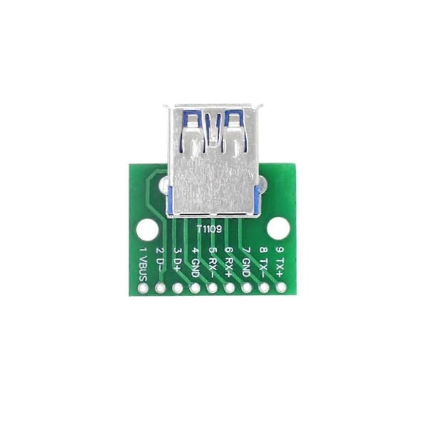 USB 3.0 hun til DIP-stift testkort USB 3.0 til DIP strømadapterkortmodul USB 3.0 adapterkort Green
