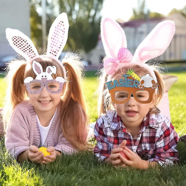 Pääsiäislasit Lapsille Muovi pääsiäismunalasit Chick Bunny Silmälasit Hyvää pääsiäistä Valokuvaustarvikkeet