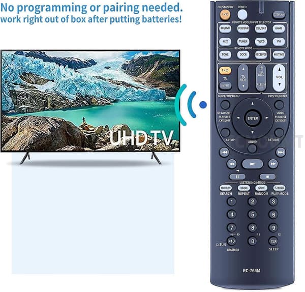 RC-764M Erstatning for Onkyo AV-mottaker TX-SR508 HT-S5300 HT-S6300