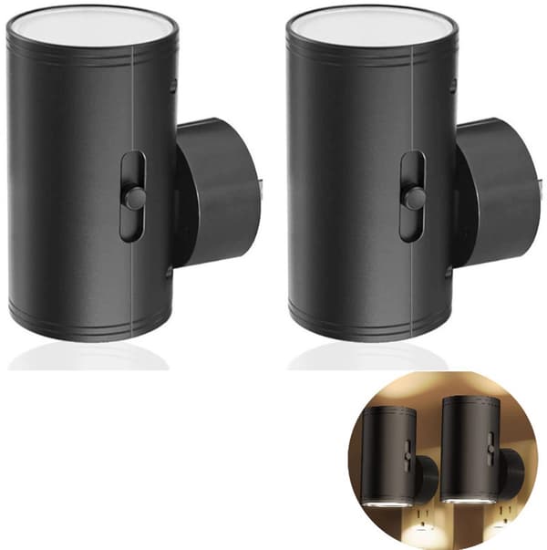 Plug-in Night Lights, 4-pack, Dusk-to-Dawn Sensor, Dimmable 5-300 lm 2700K 4 pieces
