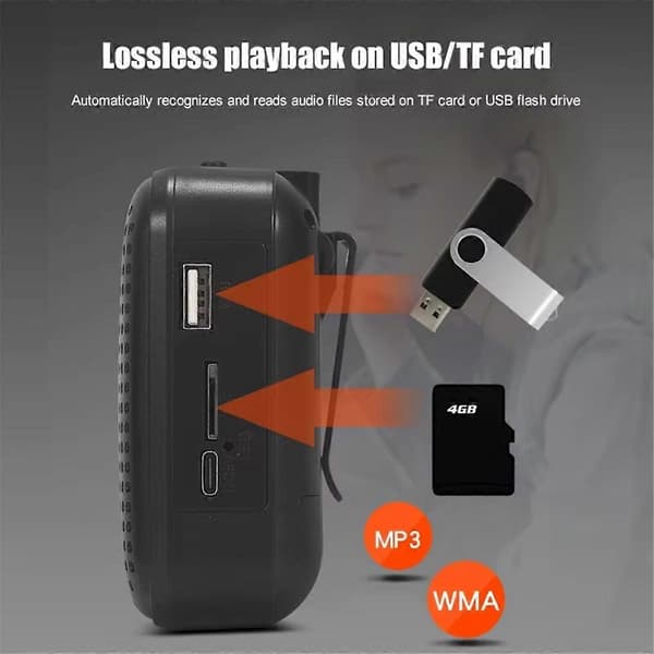 E377 Pro Mini Wireless Classroom Amplifier Multifunctional Portable Voice Amplifier for Teachers Training Tour Gu