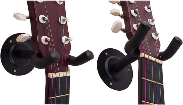 st Hängare och gitarr väggfäste, med skruvar, gitarrkrok, Kompatibel med akustisk, bas, elgitarr, mandolin, banjo och ukulele, etc.