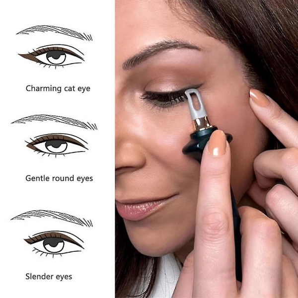 1 Set Uusi Eyeliner Guide Tools Silikoni Eyes Liner Lyijykynäharja Vedenpitävä Uudelleenkäytettävä täriseviin käsiin Aloittelijan meikkivälineet black eyeliner crame