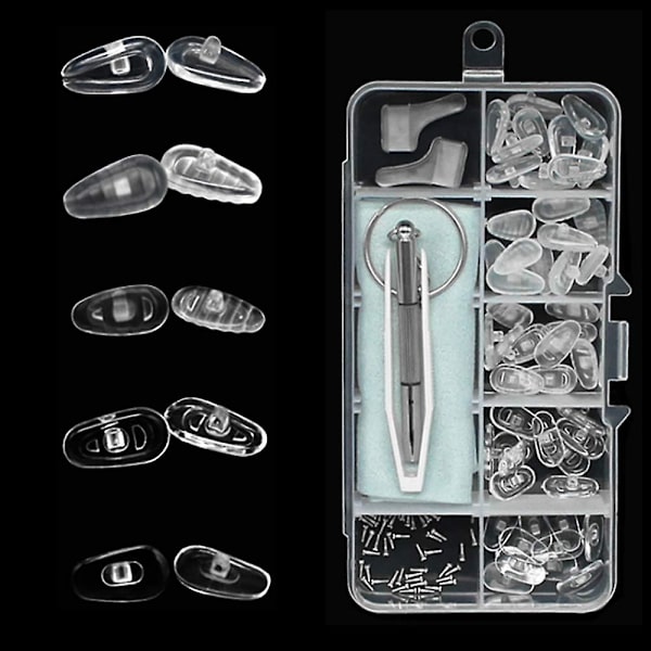 25 Par Glasögon Näsdynor Silikon Halksäkra Näsdyna Glasögonkuddar Limmade Glasögon Näsdynor Glasögon Reparationsset
