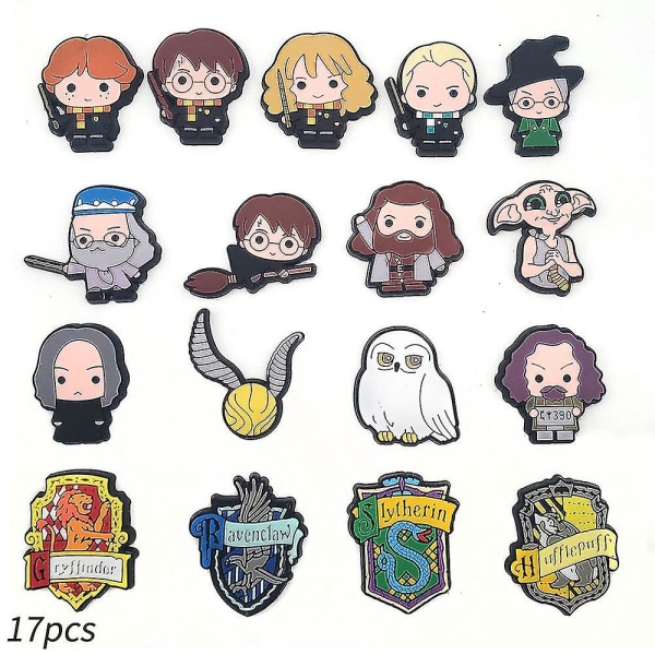 17 Stk Harry Potter Sko Charms, Croc Clog Sko Dekoration