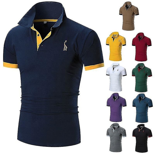 Sommerklær 2023 Casual Sport Menn Polo T-skjorter Med Logo Broderi Tilpasset Golf Menn Polo Skjorter Camel XXL