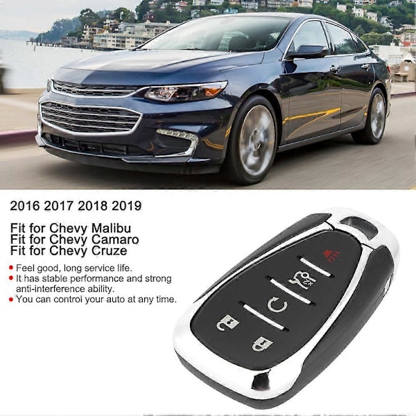 5-Knap Smart Bilnøgle Fjernbetjening 433MHz Passer til Chevy Malibu/Camaro J225 NO.67424