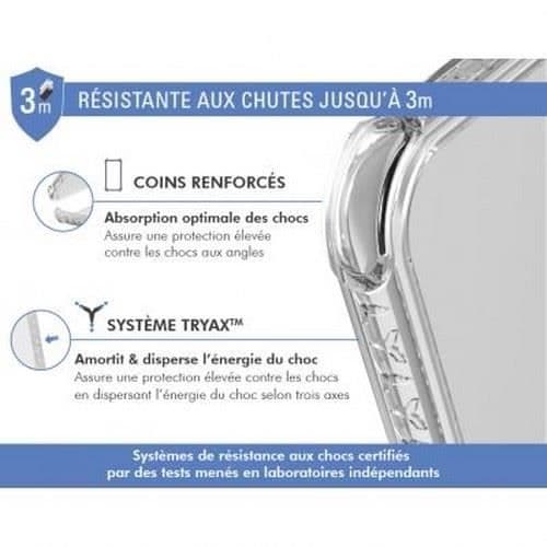 Skyddsskal - FORCE CASE - iPhone 14 Pro - Kompatibel med MagSafe - Förstärkt 3m - Transparent Transparent