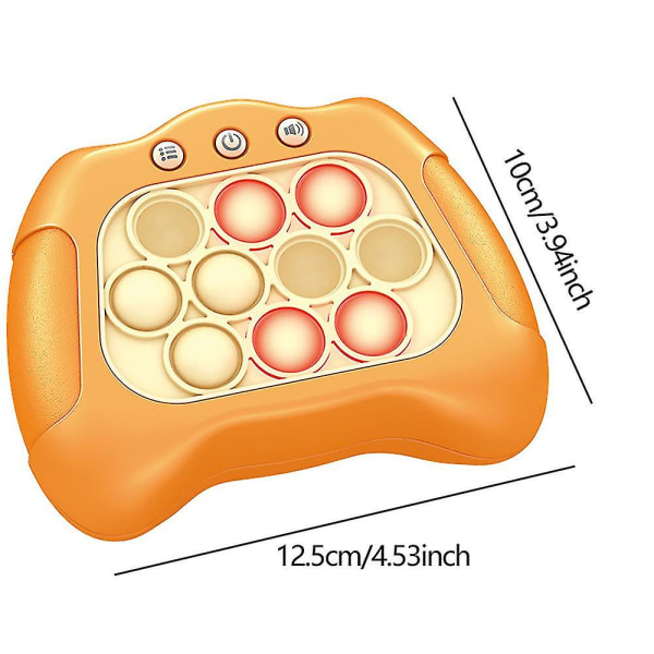 Pop It Decompression Breakthrough Puslespil Konsol Stressaflastende Fidget Legetøj Hurtig Tryk Boble Spil Konsol Gave Til Børn Orange