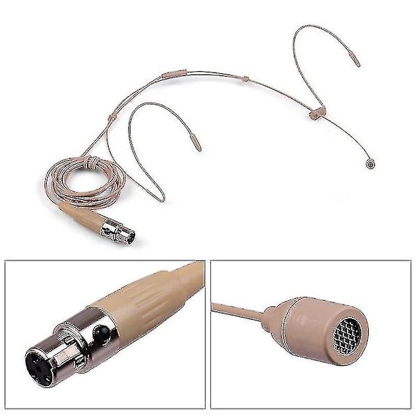 Letvægts Hovedmonteret Headset Mikrofon Kondensator Mic 4-polet Mini XLR Stik Til Trådløs Bodypack Sender