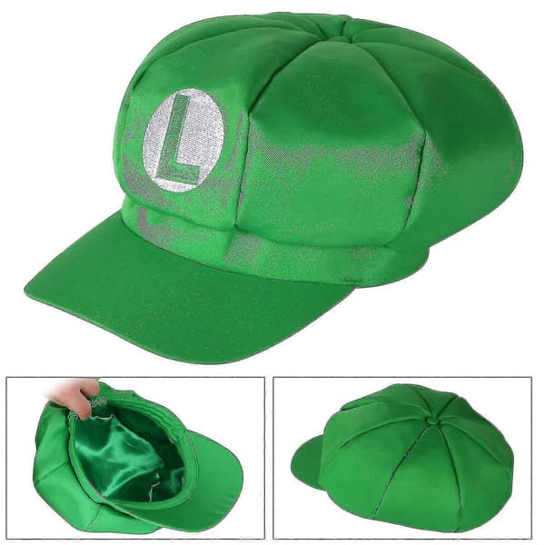 2-pack Mario och Luigi-hattar Röda och Gröna Videospel Tema Kepsar A Hk