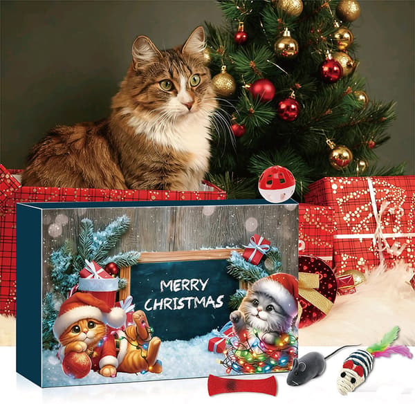 Jule-blindbox, kreative katteleker, 24 rom, Garfield