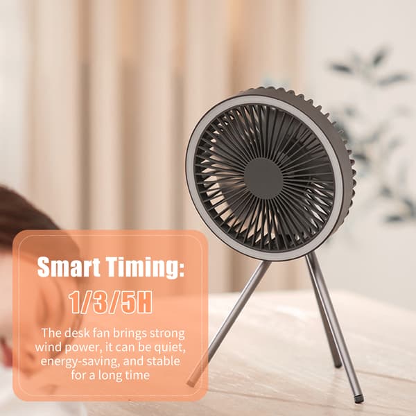 7 tommer LED hængende ventilator med stativ USB campinglamper med F