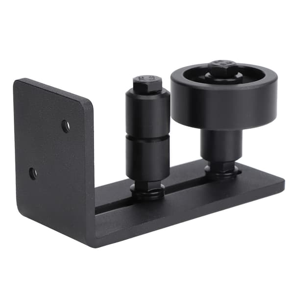 Adjustable Carbon Steel Floor Guide for Sliding Barn Door - Double Roller with a Small Roller