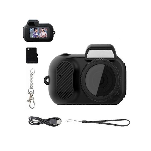 Mini Camera Keychain, 1080P Mini Digital Camera Keychain Nostalgic K 32G Memory Card