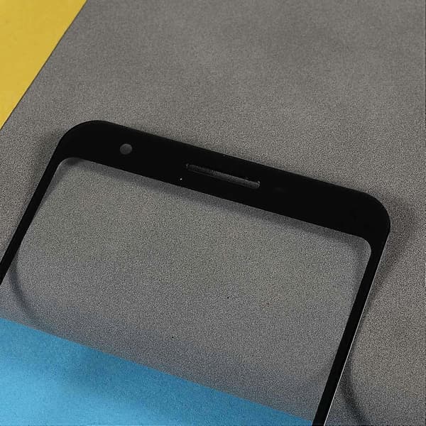 För Google Pixel 3a främre skärmglaslins ersättningsdel (utan logotyp)