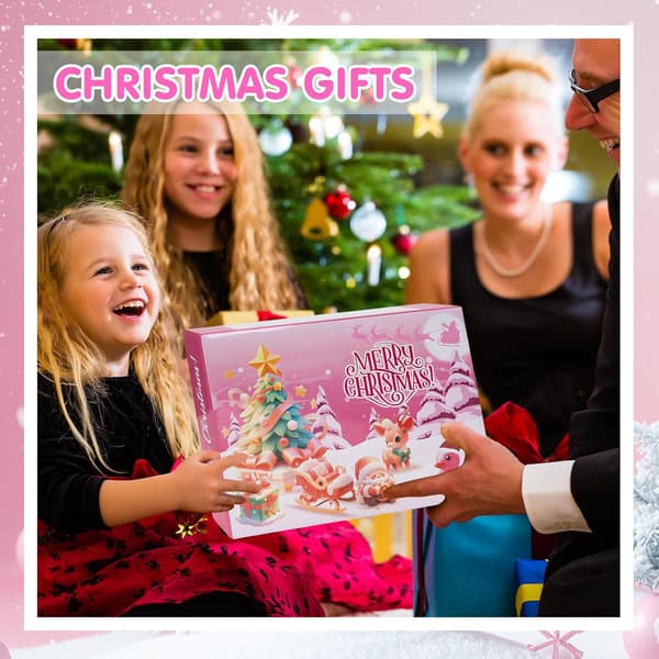 Adventskalender med 24 rosa gummender, julekalender med badeleker for barn og julegaver