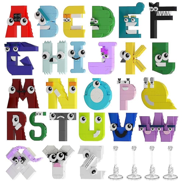 Alphabet Lore 26 Letter Combinations Educational Toys Set 969 Pieces Creative Toys Blocks For Kids Gift