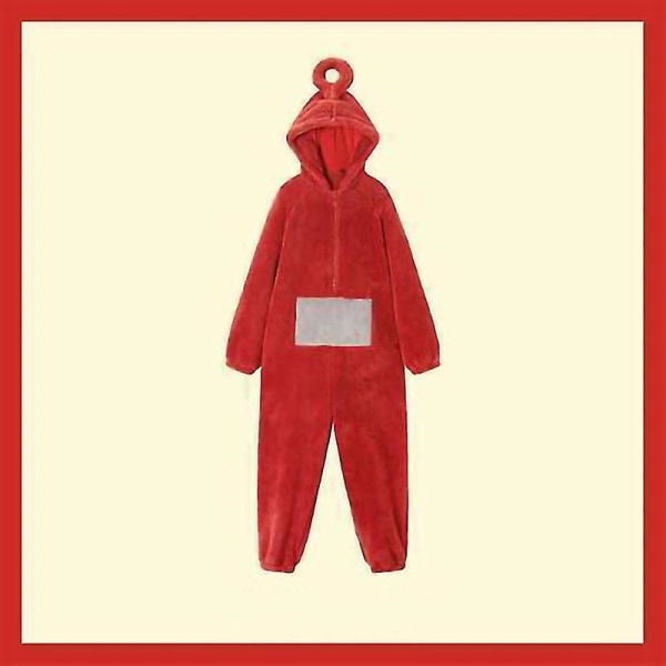 Unisex Teletubbies Kostumer Disi Onesies Lala Cosplay Pyjamas Voksne Pyjamas Dyre Nattøj Jumpsuit Red M