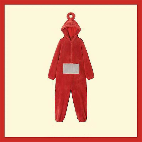 Unisex Teletubbies Kostymer Disi Onesies Lala Cosplay Pyjamas Vuxen Pyjamas Djursovkläder Jumpsuit Red S