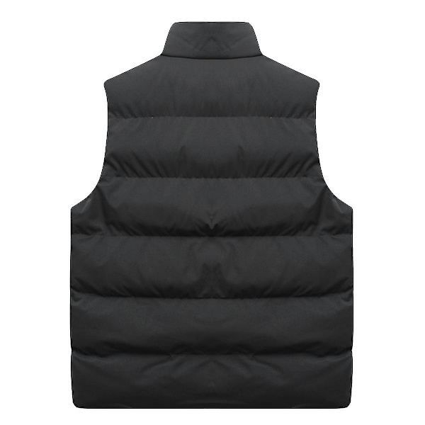 Seeunique Herrarnas Lättvikts Packbar Dunväst Ärmlös Quiltjacka Kappa Black 2XL