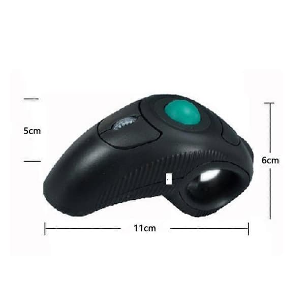 Thumb-Controlled Navigation Wireless USB Trackball Mouse, Ergonomic Comfort Design, Plug and Play Compatibility, Includes Muscle Injury Reduction