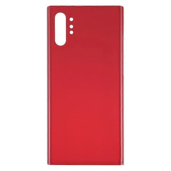 Samsung Galaxy Note 10 Plus 4G N975 -lasinen akun takakansi liimatarroilla Red Red
