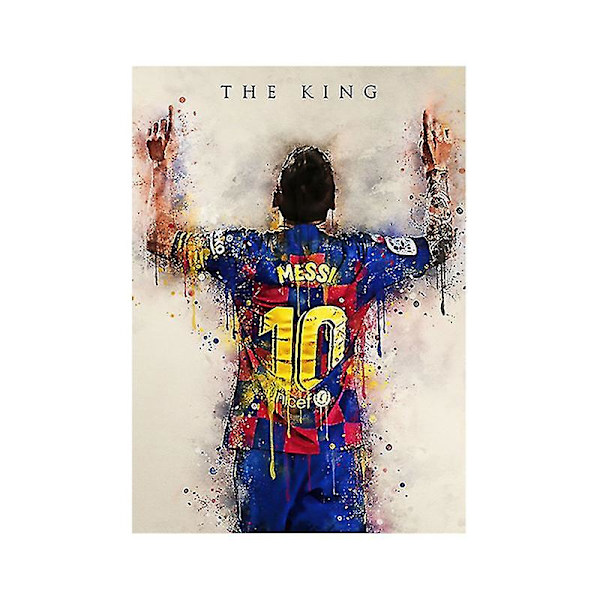Messi Fodboldstjerne Omkring Poster Mural Soveværelse Dekoration Gang Veranda Vægge Dekoration Maleri 30*40cm