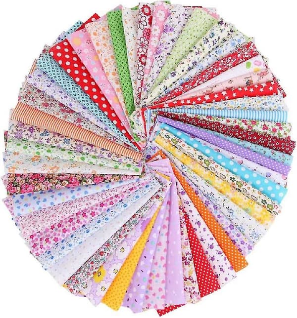 50 stycken 25cm x 25cm Fa Pack Patchwork DIY Sömnad Quiltning Fa Blandade