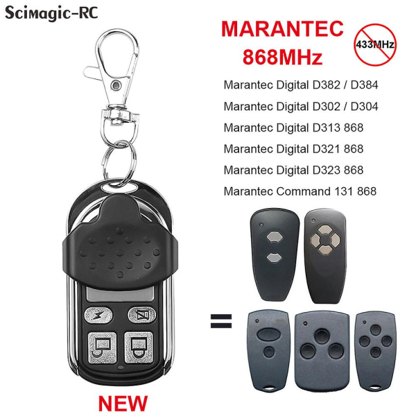 Marantec Digital D304 868mhz Garagedörr Fjärrkontroll D302 D382 D384 D313 D321 Handhållen sändare Command Garage 4 Buttons