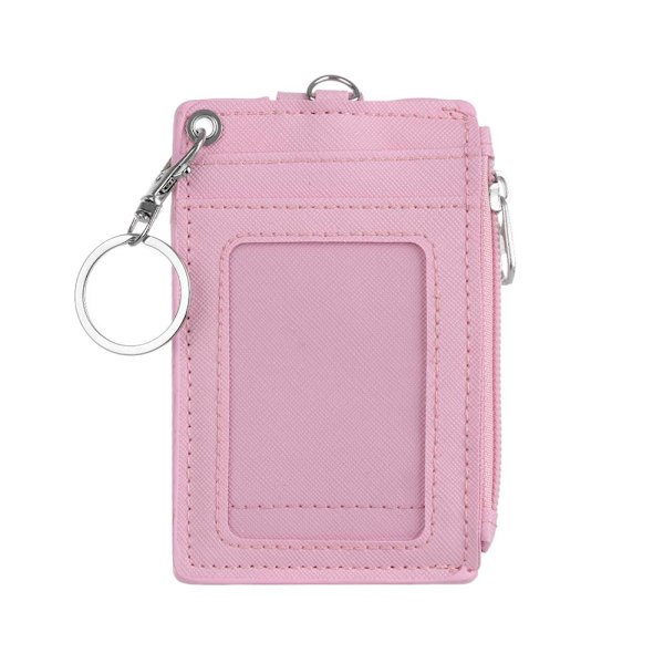 PU-nahkainen kortti- ja kolikkokukkaro avaimenperällä, vaaleanpunainen app. 11,8x7,5cm/4,65x2,95'' app. 11.8x7.5cm/4.65x2.95'' pink